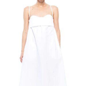 NWT - Toit Volant White Verona Dress 2.0 Long - Organic Cotton Twill